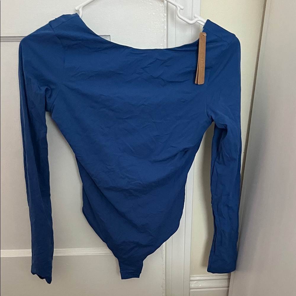 SKIMS Blue Long Sleeve Bodysuit
